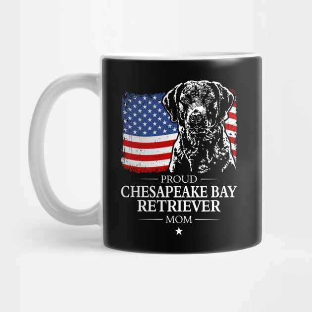 Proud Chesapeake Bay Retriever Mom American Flag patriotic dog by wilsigns